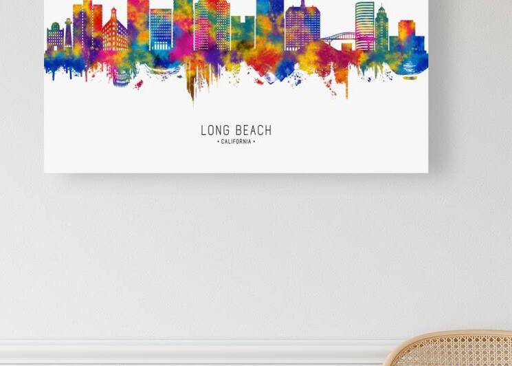 Long Beach California Skyline by Towseef Dar