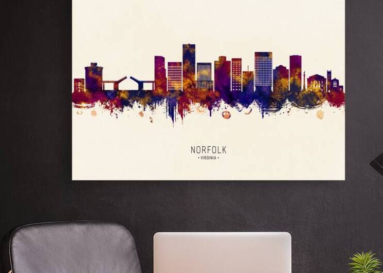 Norfolk Virginia Skyline by Towseef Dar