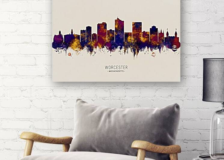 Worcester Massachusetts Skyline by Towseef Dar