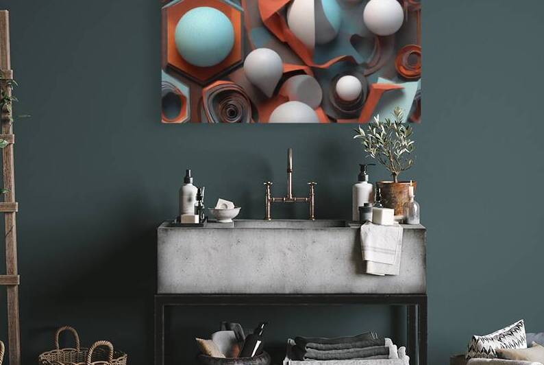 Cosmic Constructs 3D Abstracted Universe by Kissed By Art2