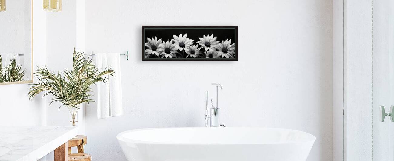 Garden Row – Sunflower Lineup Botanical Art Print by Savage Art Prints