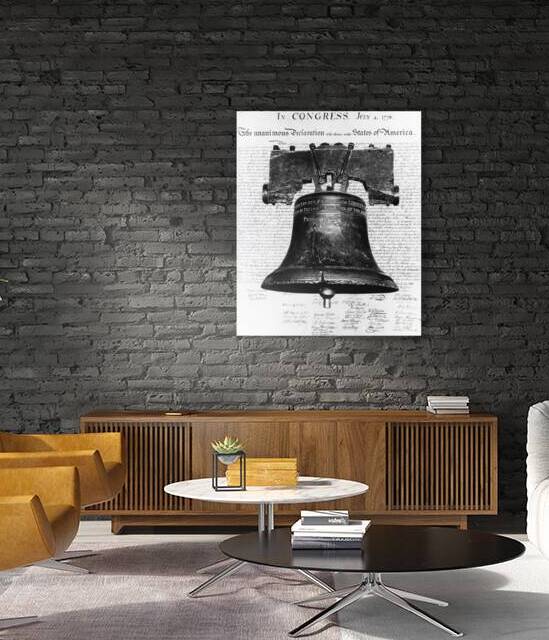 1940s LIB BELL OVER DECLARATION OF INDEPENDENCE 187597 by Panoramic Images