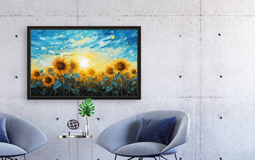 Resonance – Sunflower Field Art Print by Savage Art Prints