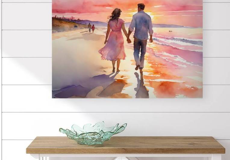 A walk on the beach at twilight - GIA-2310-1114-WAT by JordiCarrio