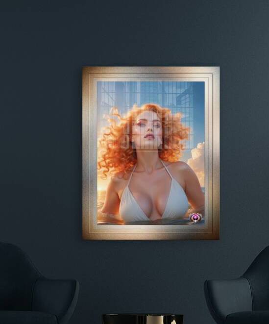 Bathing In The Sea By Dawns Light Enchanting Portrait AI Concept Art by Xzendor7 by xzendor7