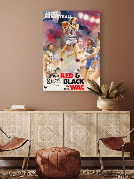 1978 San Diego State Aztecs Basketball Art by Row One Brand