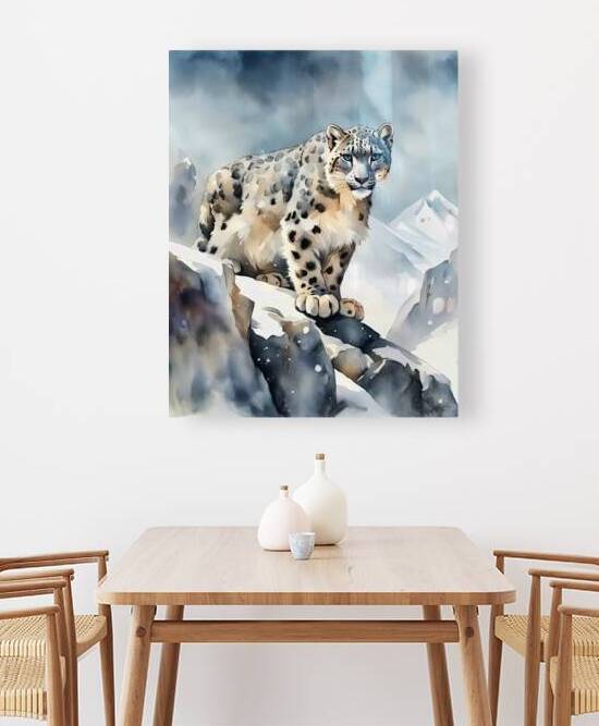 Mountain Snow Leopard by HH Photography of Florida