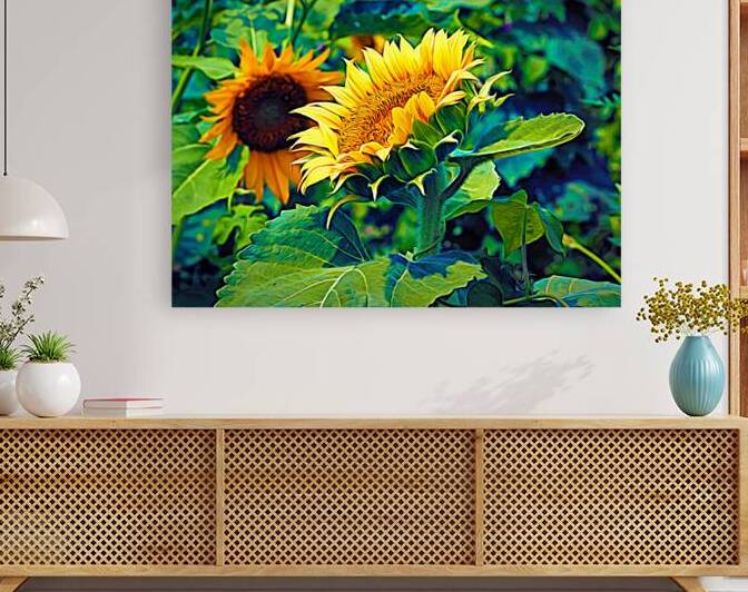 Sunflower Portrait Expressionism Abstract by Bill Swartwout Photography