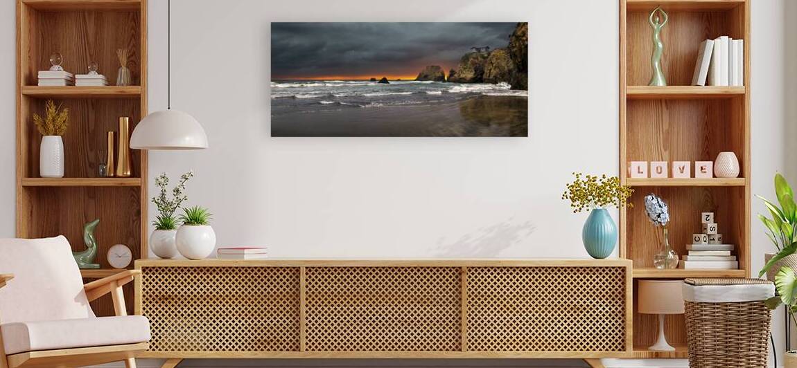 Cliff House At Sunset Panorama by Frank Wilson