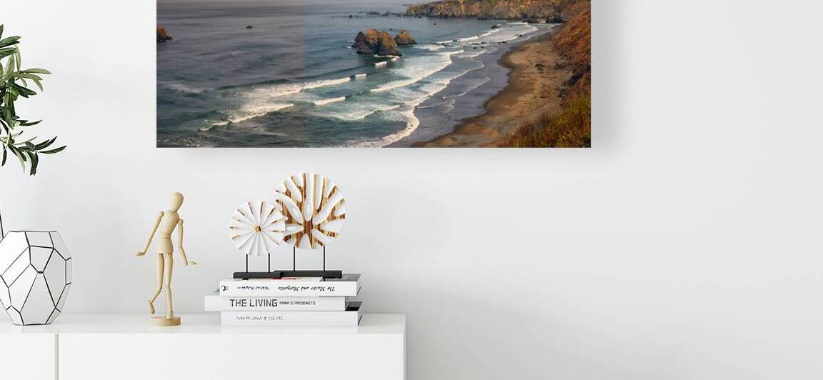 Beach Walkers Panorama by Frank Wilson