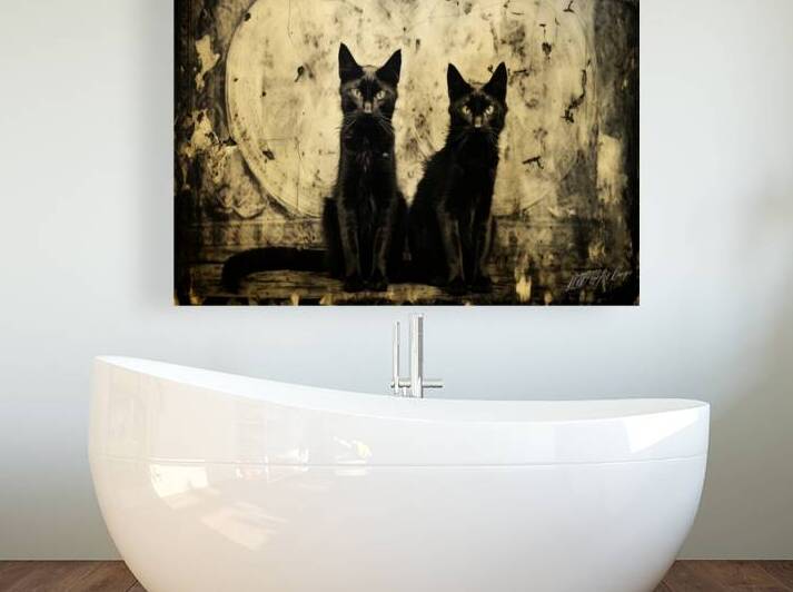 Antique Black Cats by SykArt Designs