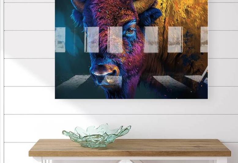 Tricolor Bison by Raquel Manteiga