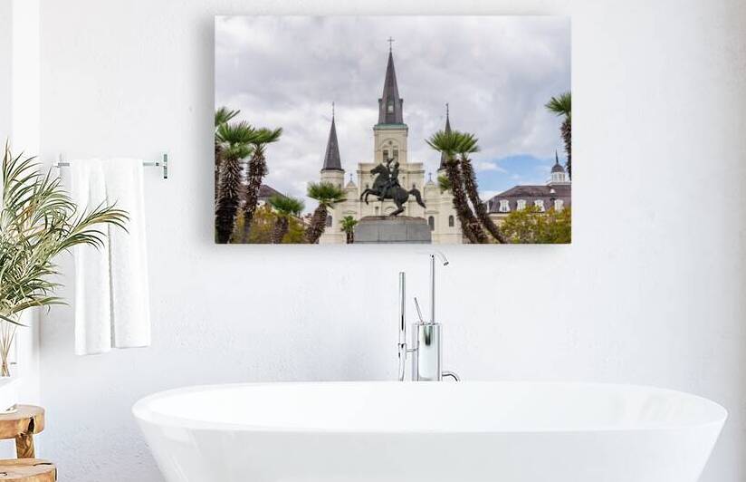 Facade of Cathedral Basilica of Saint Louis in New Orleans LA by Steve Heap