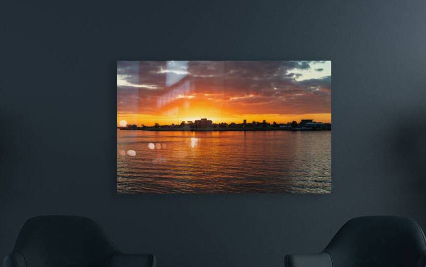 Sunrise over the Mississippi River from French Quarter of New Or by Steve Heap