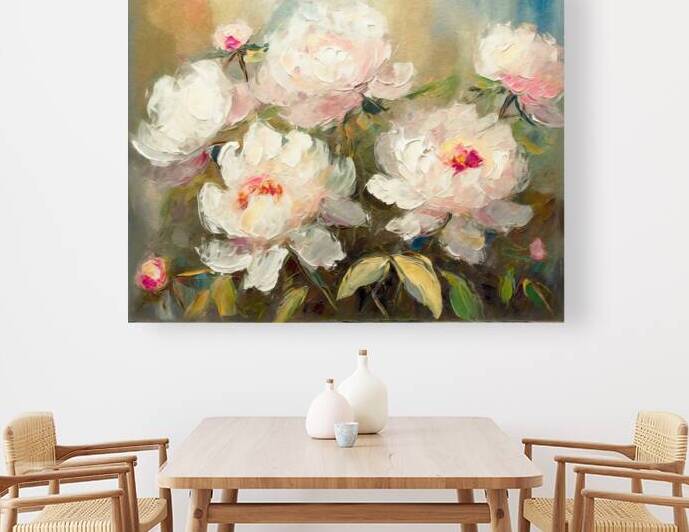 Pink Peonies in Full Bloom by Thea Menagh