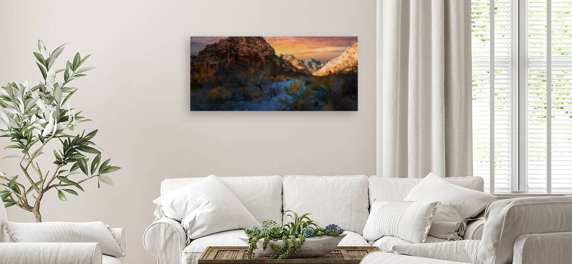 Canyon Trail Sunset Panorama by Frank Wilson