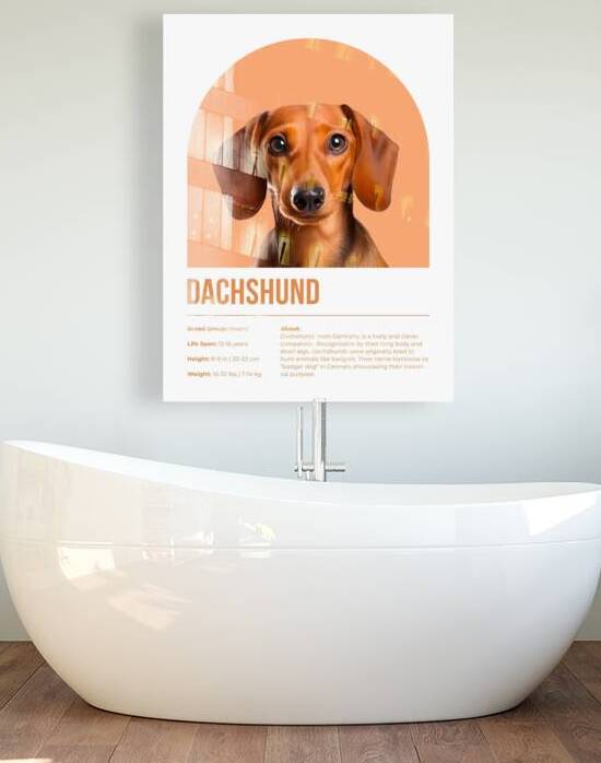 Dachshund Informative Poster by Windawn