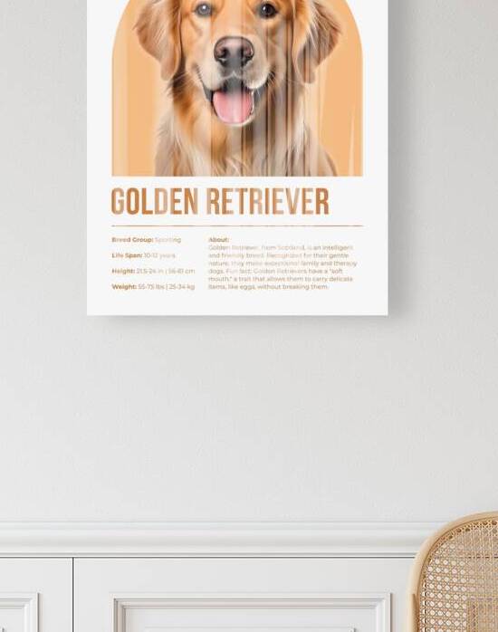 Golden Retriever Informative Poster by Windawn