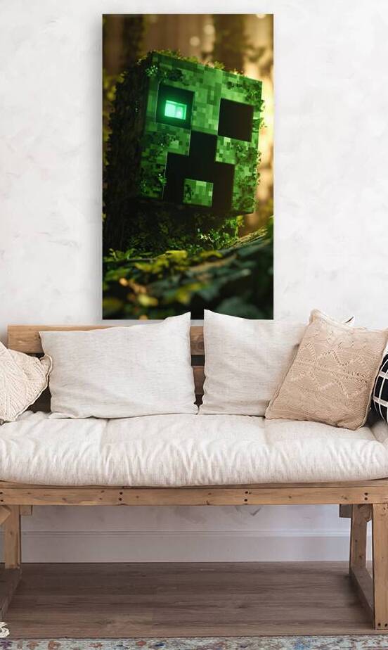 Creeper wall art Minecraft canvas art  by Goldfishwallart
