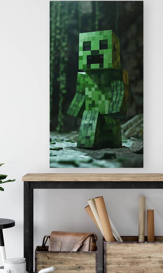 Minecraft Creeper Wall Art by Goldfishwallart