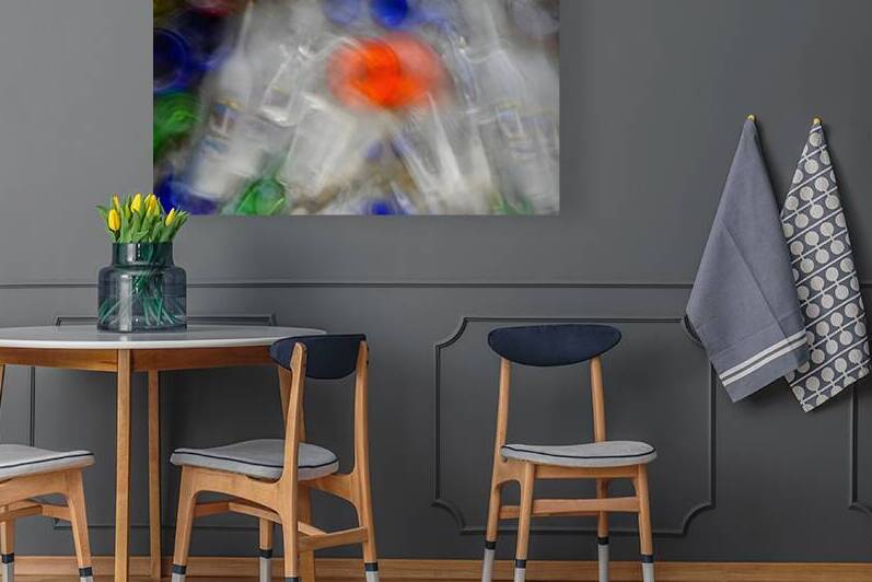 Wine Bottle Wall by Peter Sturgis