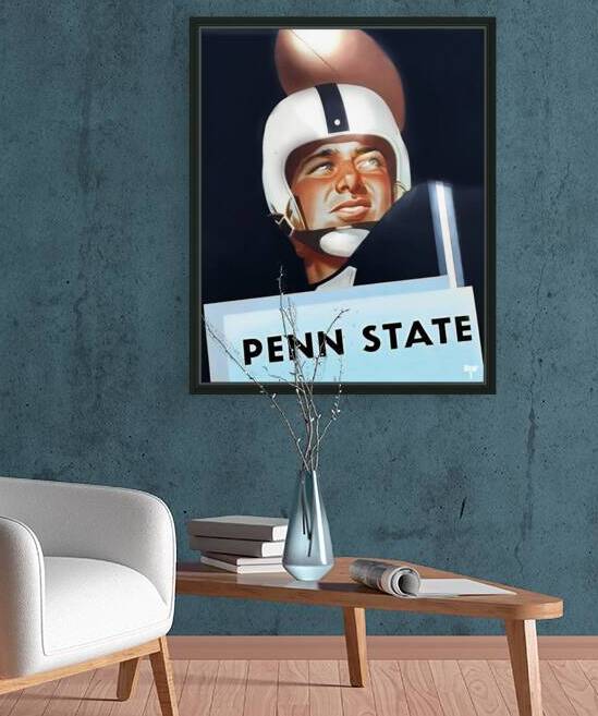 1951 Penn State Football Player Art by Row One Brand