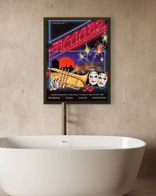 1982 NCAA Basketball Finals Program Cover Art by Row One Brand