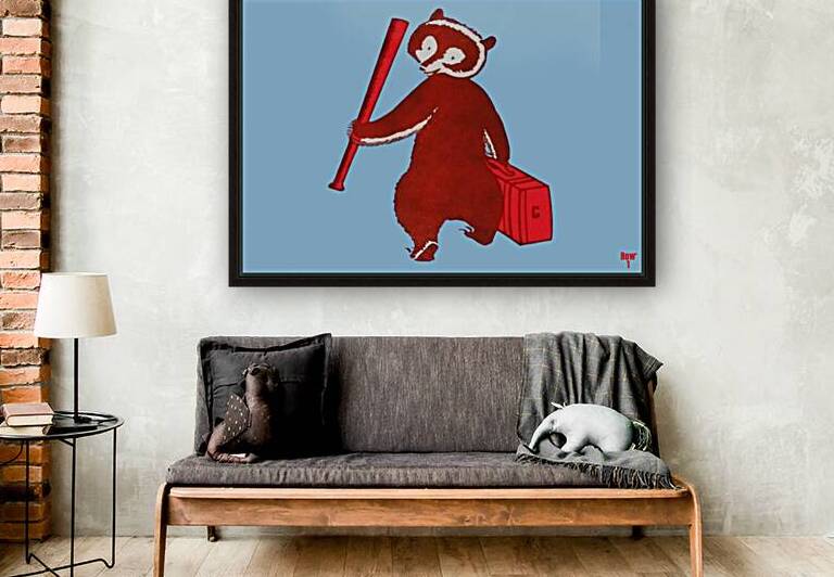 Vintage Chicago Cub with Suitcase by Row One Brand