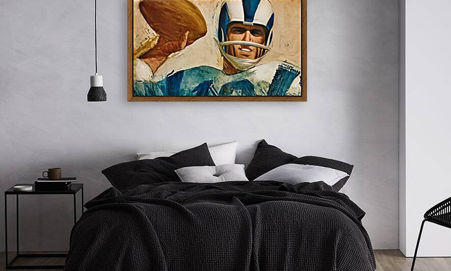 1966 LA Ram Quarterback Art by Row One Brand