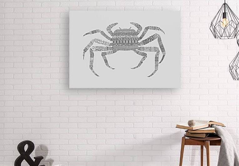 Crab Grey Poster Grey by 1x