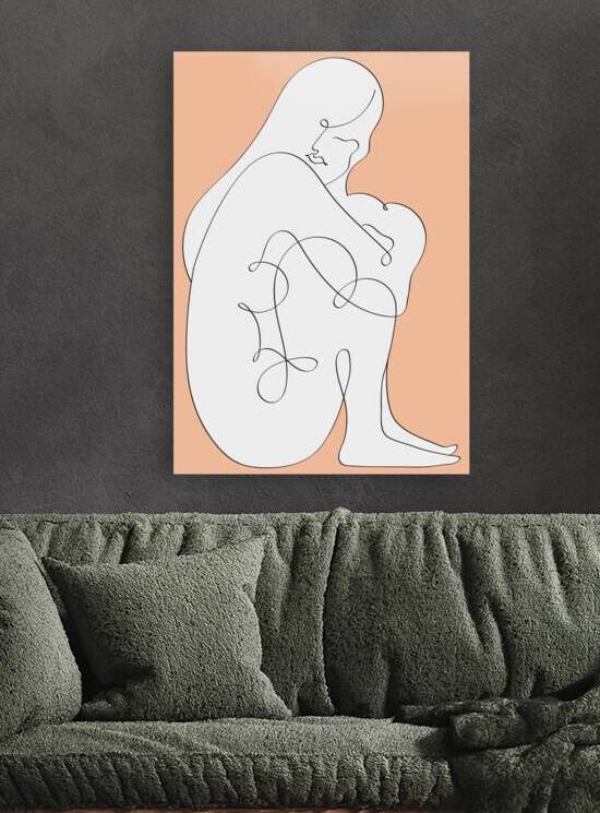 Line Girl in Peach by 1x