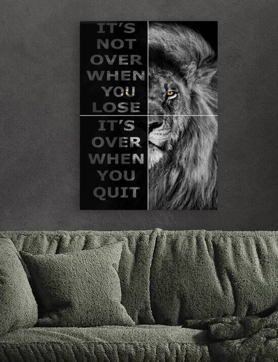 Motivational Lion B&W by JesseLeonard