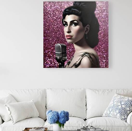 Amy Winehouse Glitter Art Sparkly Wall Decor Luxury Poster Music Icon by ArtByLumy
