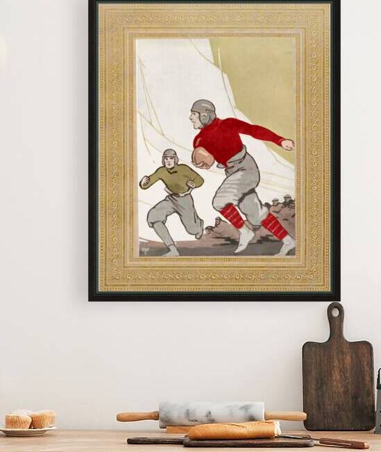 Ornate Twenties Football Art by Row One Brand