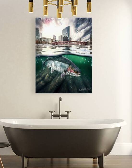 Calgary Alberta And Trout by SykArt Designs