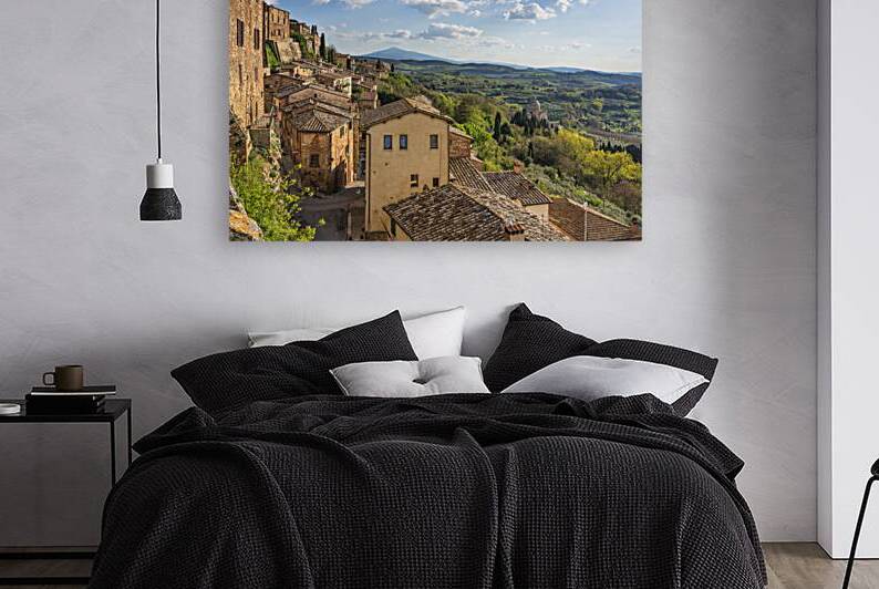 Montepulciano village panoramic view. Siena Tuscany Italy by Stefano Orazzini