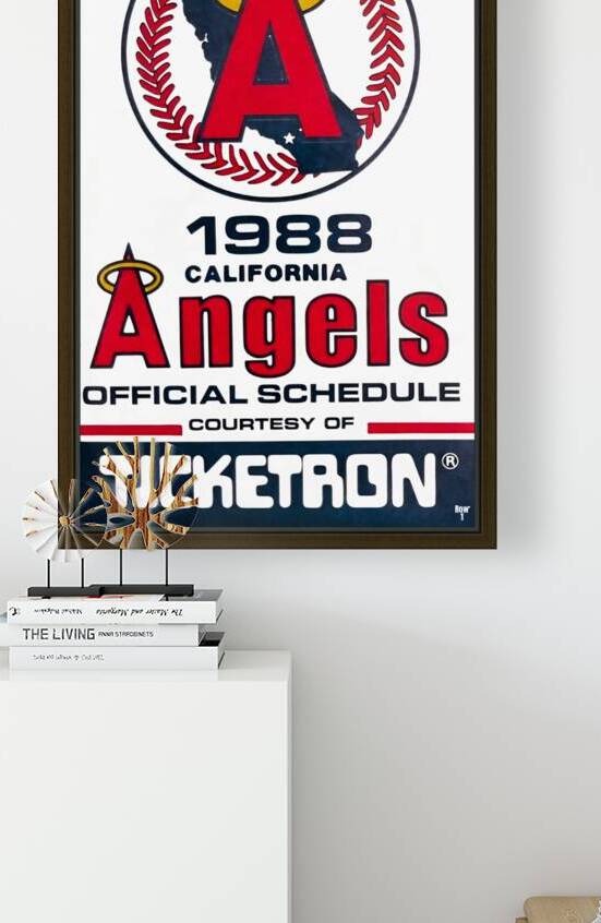 1988 California Angels Ticketron Schedule Art by Row One Brand