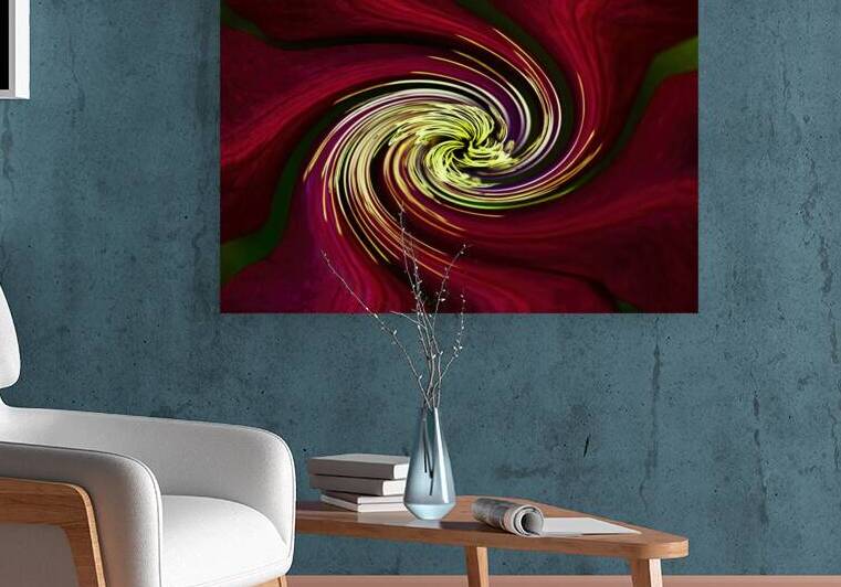 Claret Red Clematis Swirl by Deb Oppermann