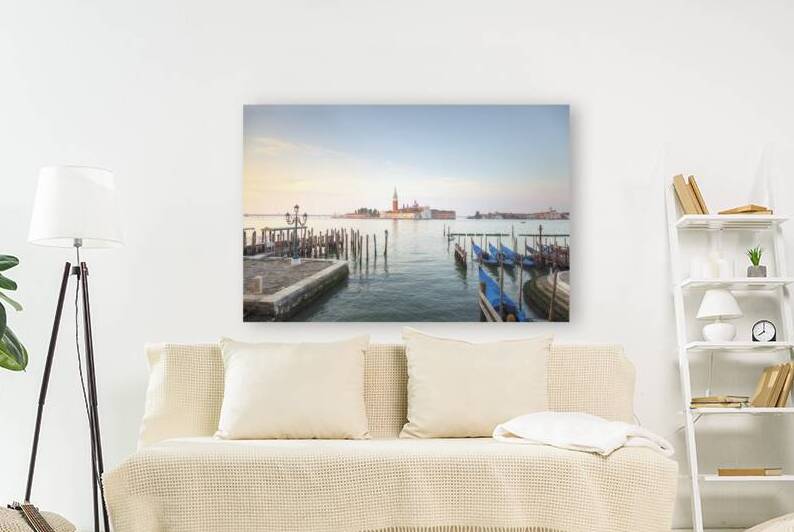 Venice San Giorgio Maggiore church and gondolas by Stefano Orazzini
