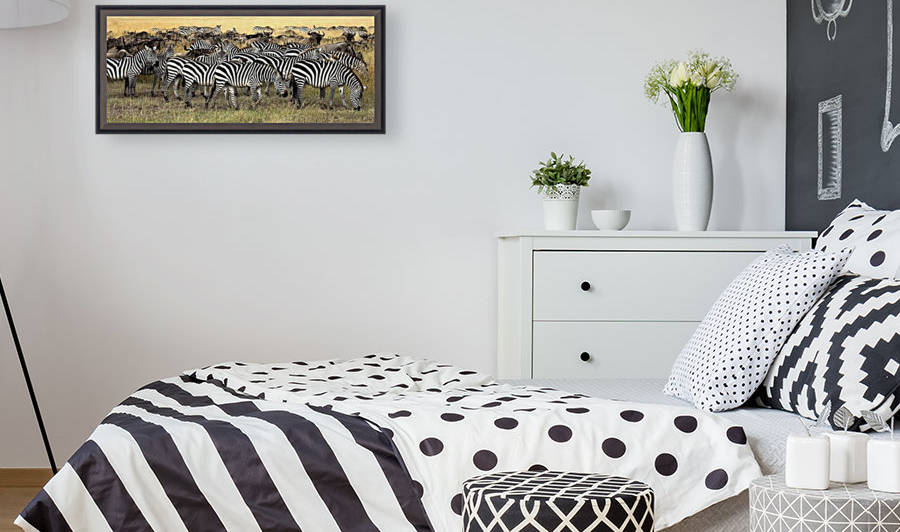 Masai Mara, Kenya; Herd Of Burchell's Zebra And Wildebeest by PacificStock