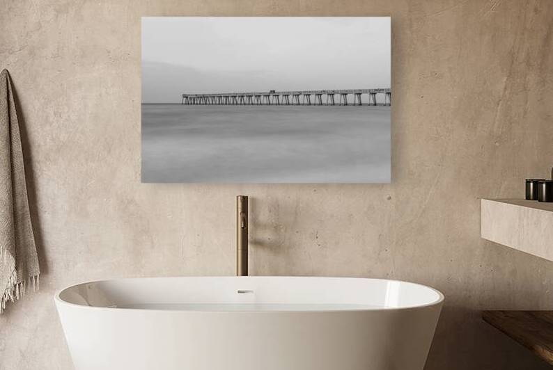 Soothing Waters Navarre Beach Grayscale by Jennifer White