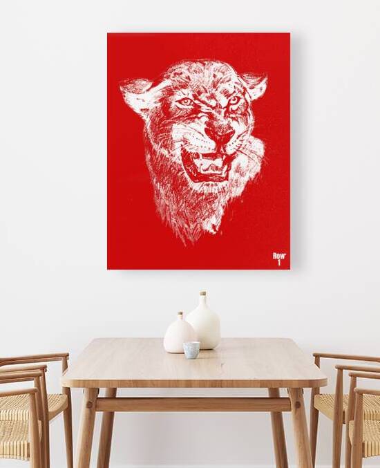 Vintage Houston Cougar Art by Row One Brand