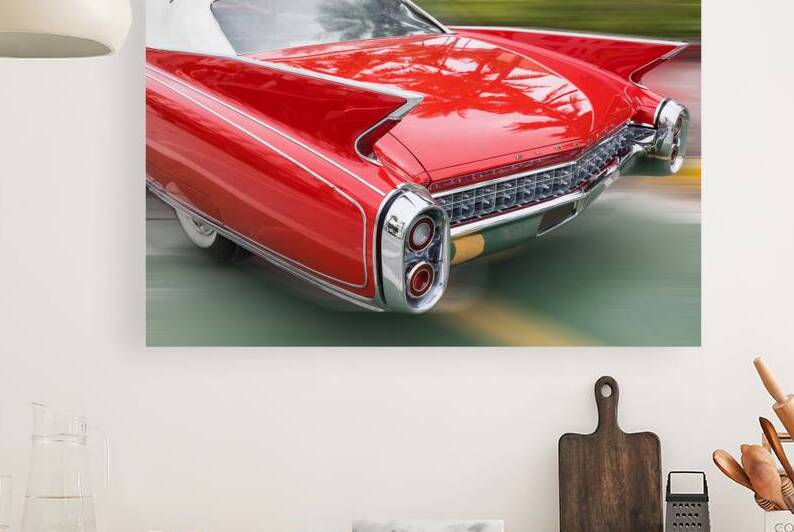 Back End of a Beautiful 1960 Red Cadillac Eldorado by Bo Insogna
