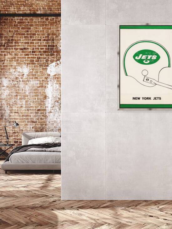 1968 New York Jets Helmet Art by Row One Brand