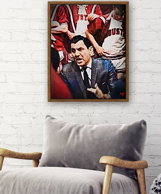 Houston Cougar Basketball Huddle Art by Row One Brand