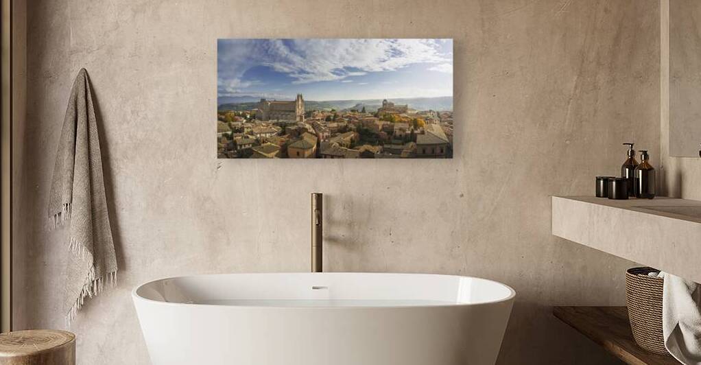 Orvieto town aerial view and Duomo cathedral. Umbria Italy by Stefano Orazzini