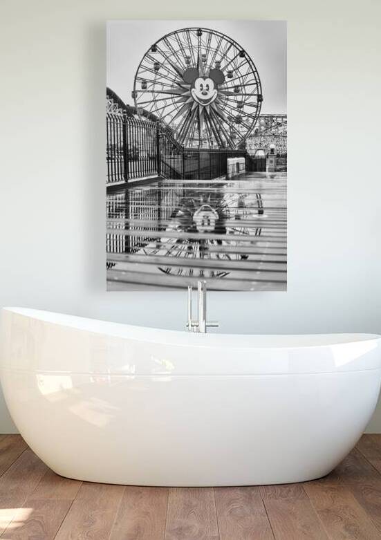 Ferris Wheel Rainy Reflections by Ryan Cameron