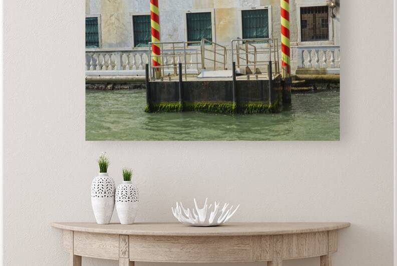 Venice Pier with Red and Yellow Poles by Iris H Richardson