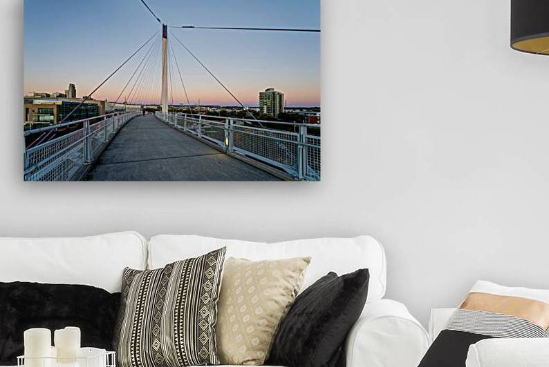 Pink Morning On Bob Kerrey Bridge by Jennifer White