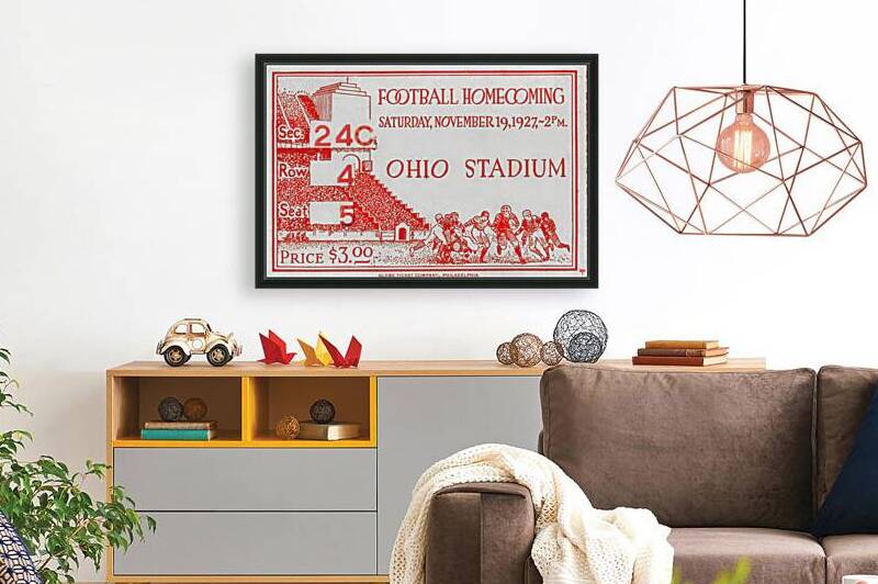 1927 Ohio State Ticket Remix Art by Row One Brand
